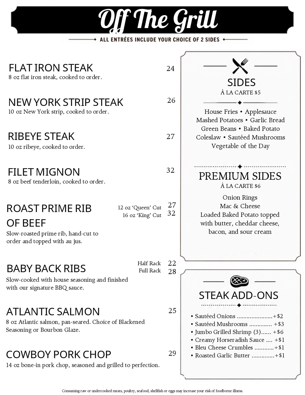 Restaurant Menu Page 5