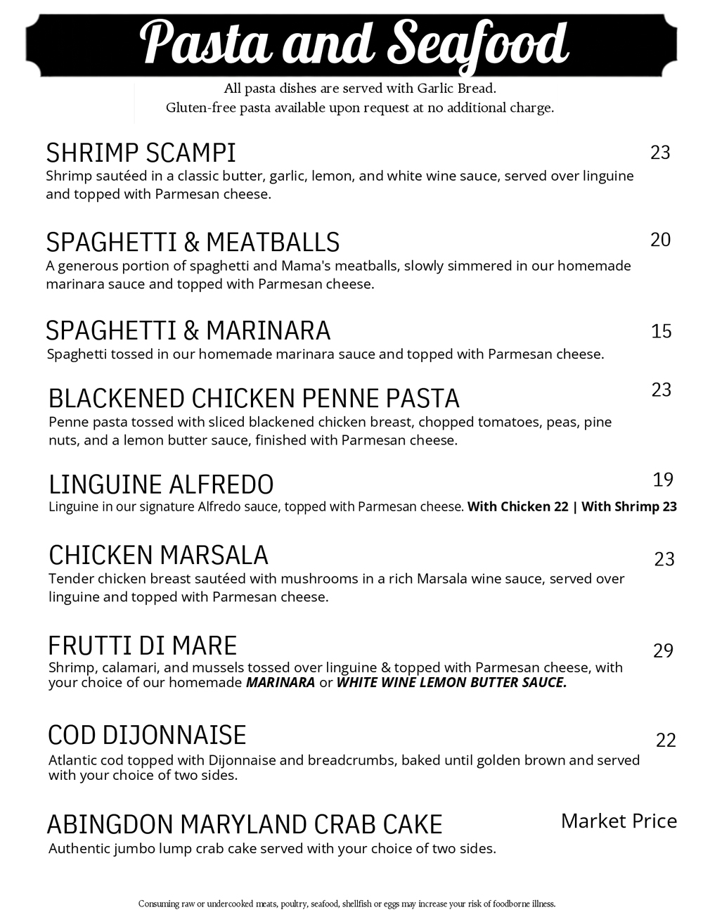 Restaurant Menu Page 6